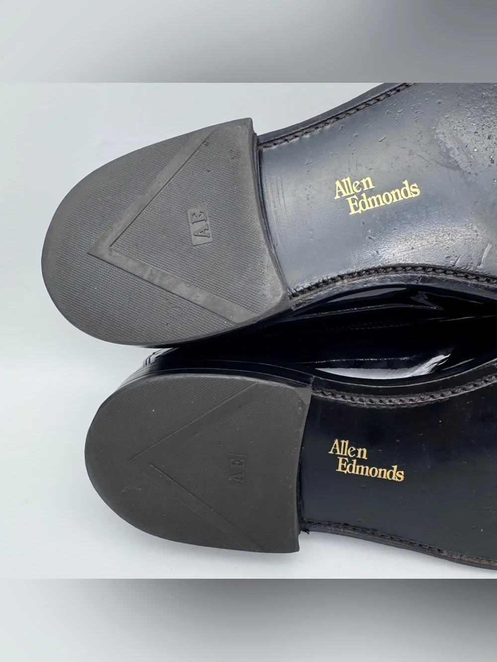 Allen Edmonds Men's 11.5 D Black Patent Leather Lace Up Oxford Dress Shoes
